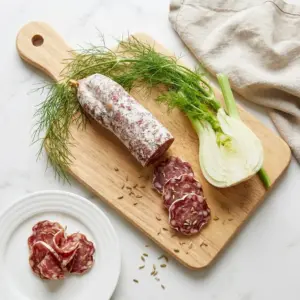 Luftgetrocknete französische Salami mit Fenchel