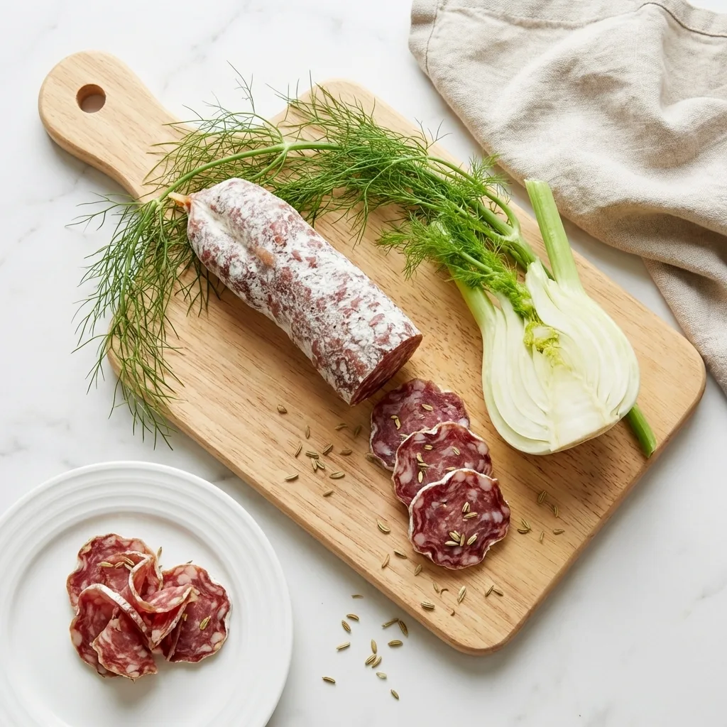 Luftgetrocknete französische Salami mit Fenchel