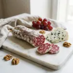 Luftgetrocknete französische Salami mit Roquefort